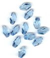 1 12x8mm Aqua Swarovski Polygon Bead